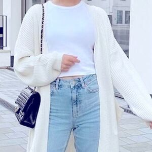 White cardigan 
